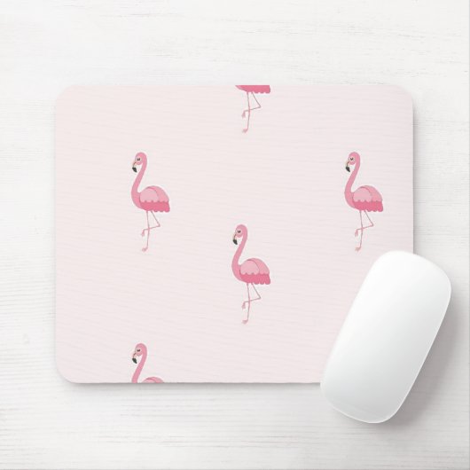 Roze staande flamingo muismat (Met muis)