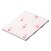 Roze staande flamingo notitieblok (Linkerzijde)