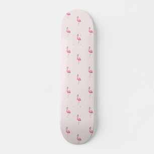 Roze staande flamingo persoonlijk skateboard