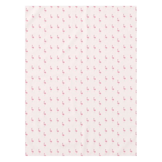 Roze staande flamingo tafelkleed (Voorkant)