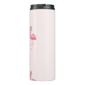 Roze staande flamingo thermosbeker (Achterkant)