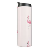 Roze staande flamingo thermosbeker (Geroteerd rechts)
