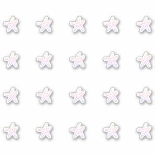 Roze staarvis Patronen Cute Sealife Beach Ocean Sticker