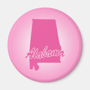 Roze staat Alabama Magnet