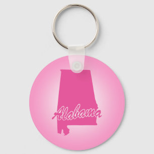 Roze Staat Alabama Sleutelhanger