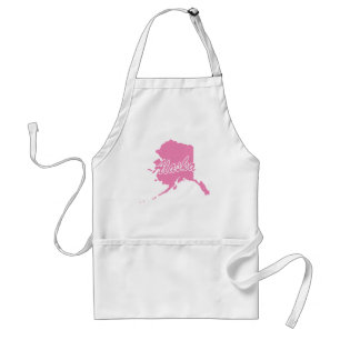 Roze Staat Alaska Volwassene Schort