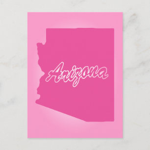 Roze staat Arizona Briefkaart