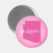 Roze staat Arizona Magnet (Voorkant / Achterkant)