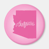 Roze staat Arizona Magnet (Voorkant)