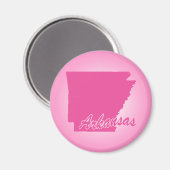 Roze Staat Arkansas Magnet (Voorkant / Achterkant)