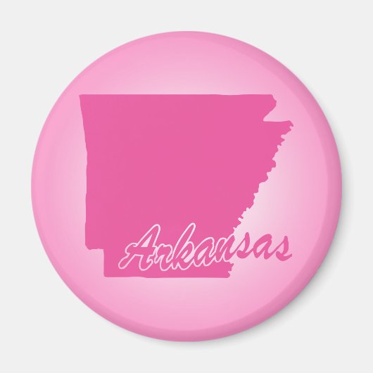 Roze Staat Arkansas Magnet (Voorkant)