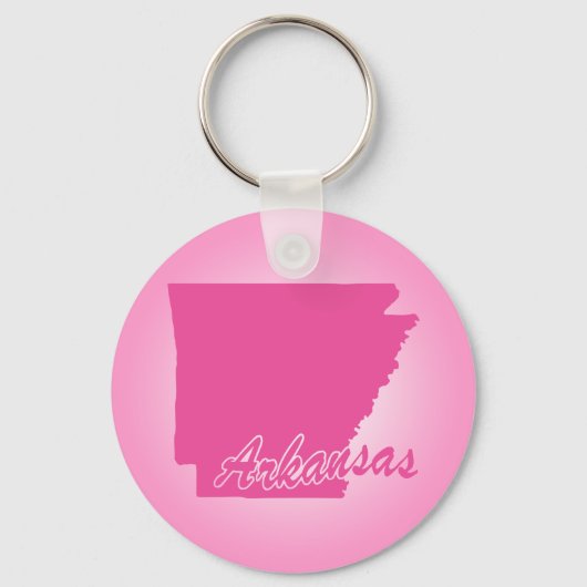 Roze staat Arkansas Sleutelhanger (Voorkant)