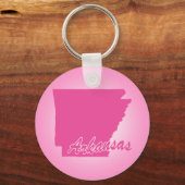 Roze staat Arkansas Sleutelhanger (Voorkant)