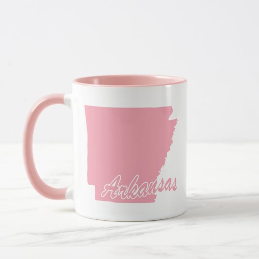 Roze Staat Arkansas Vorm Mok (Links)