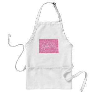 Roze Staat Colorado Volwassenen Schort