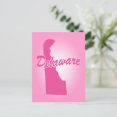 Roze staat Delaware Briefkaart (Staand voorkant)