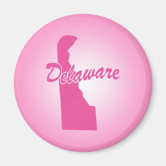 Roze Staat Delaware Magnet (Voorkant)