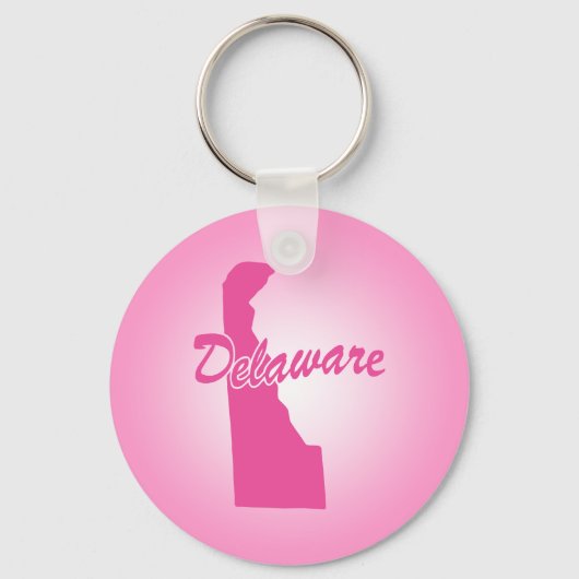 Roze Staat Delaware Sleutelhanger (Voorkant)