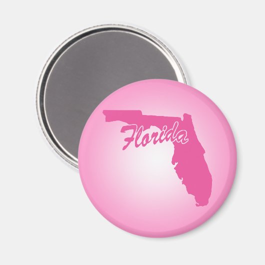 Roze staat Florida Magnet (Voorkant / Achterkant)