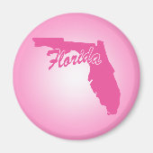 Roze staat Florida Magnet (Voorkant)
