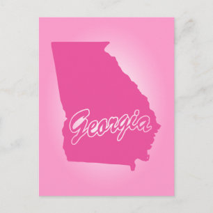 Roze staat Georgia Briefkaart
