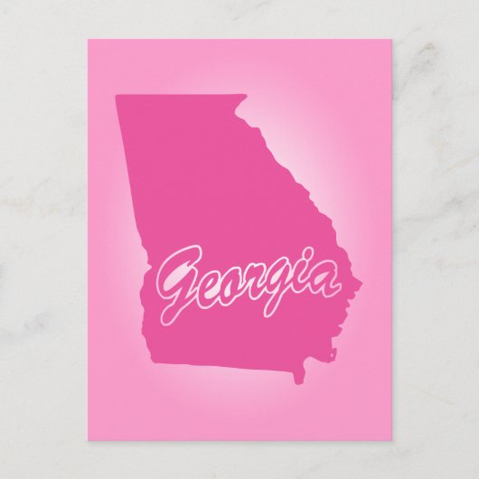 Roze staat Georgia Briefkaart (Voorkant)