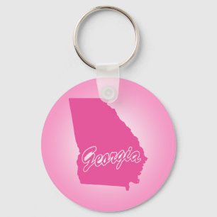 Roze staat Georgië Sleutelhanger