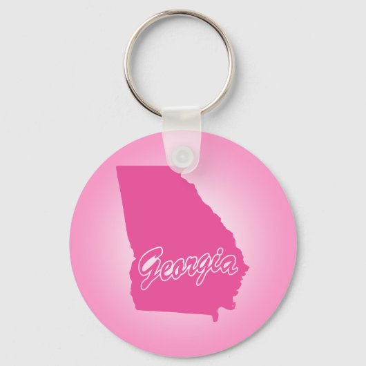 Roze staat Georgië Sleutelhanger (Voorkant)