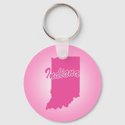 Roze Staat Indiana Sleutelhanger (Voorkant)