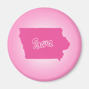 Roze staat Iowa Magnet