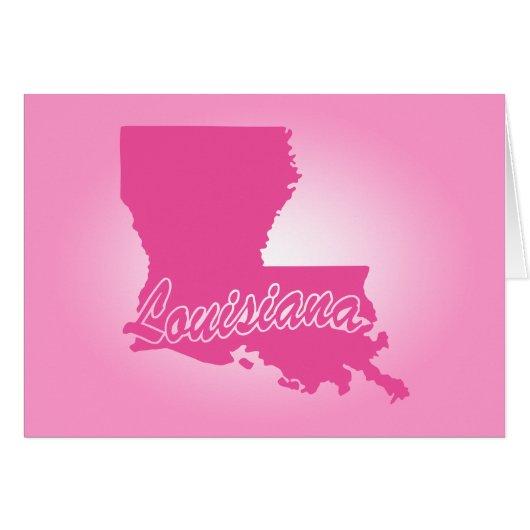 Roze staat Louisiana (Voorkant Horizontaal)