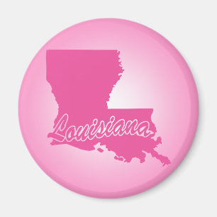 Roze staat Louisiana Magnet