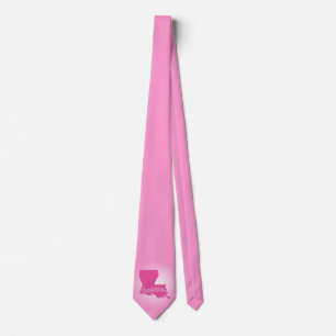 Roze staat Louisiana Stropdas