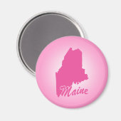 Roze staat Maine Magnet (Voorkant / Achterkant)
