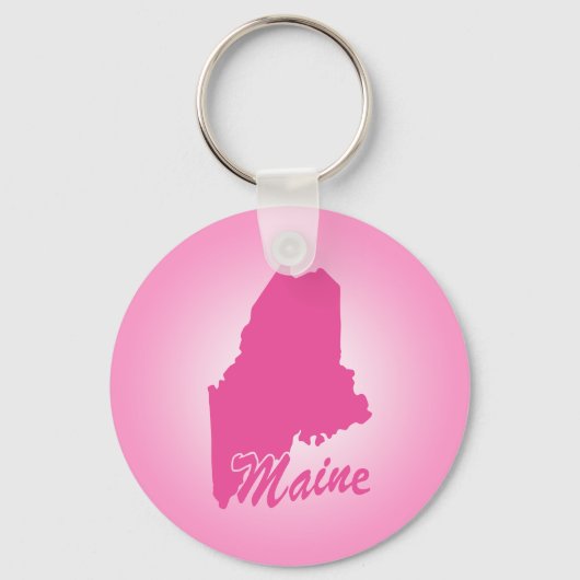 Roze Staat Maine Sleutelhanger (Voorkant)