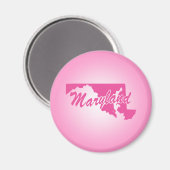 Roze staat Maryland Magnet (Voorkant / Achterkant)