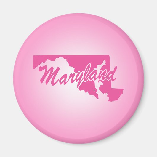Roze staat Maryland Magnet (Voorkant)