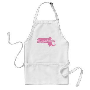 Roze staat Massachusetts Adult Schort