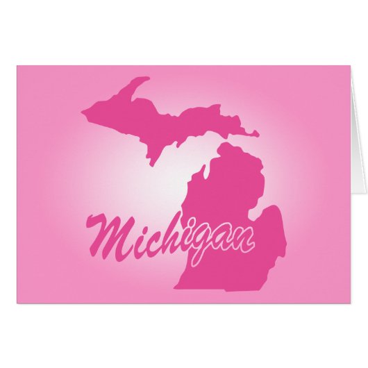 Roze Staat Michigan (Voorkant Horizontaal)