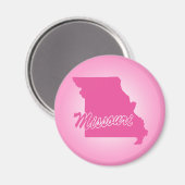Roze Staat Missouri Magnet (Voorkant / Achterkant)