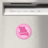 Roze Staat Missouri Magnet (Insitu (Vaatwasser))