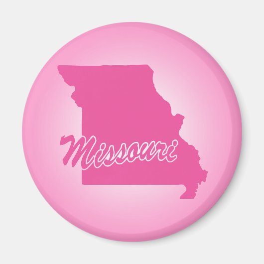 Roze Staat Missouri Magnet (Voorkant)