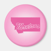 Roze staat Montana Magnet (Voorkant)
