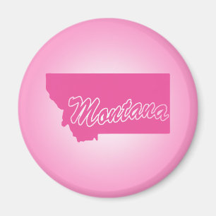 Roze staat Montana Magnet