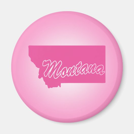 Roze staat Montana Magnet (Voorkant)