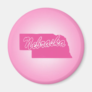 Roze Staat Nebraska Magnet