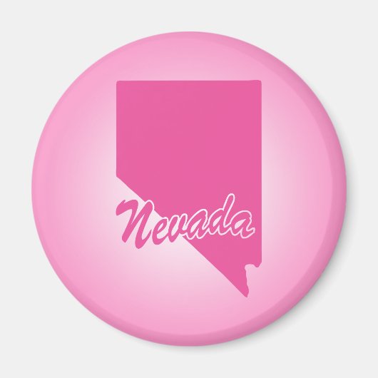 Roze Staat Nevada Magnet (Voorkant)