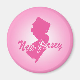 Roze staat New Jersey Magnet