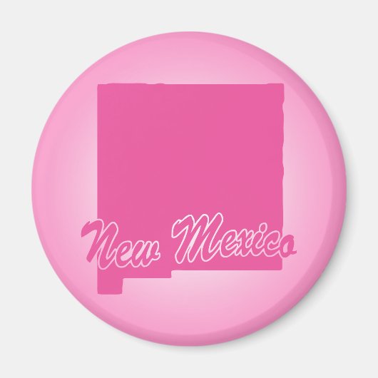 Roze Staat New Mexico Magnet (Voorkant)