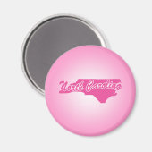 Roze staat North Carolina Magnet (Voorkant / Achterkant)